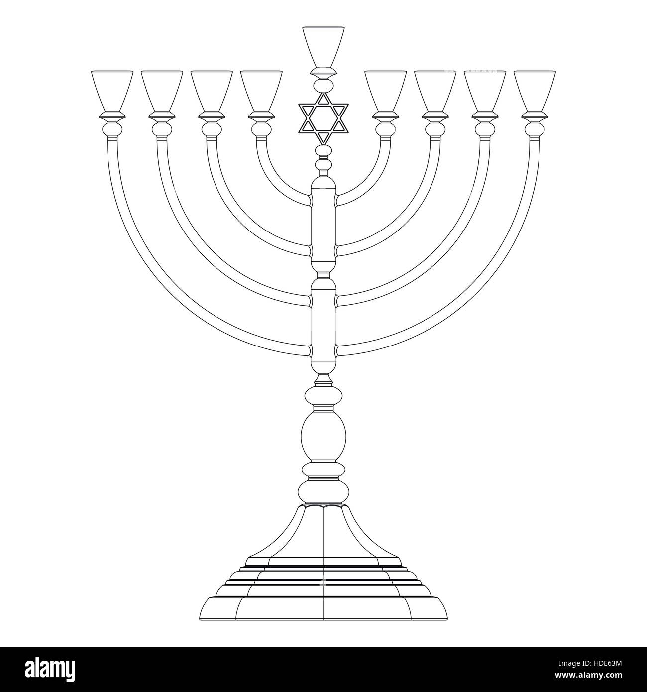 Hanukkah menorah vector Stock Vector Image & Art Alamy