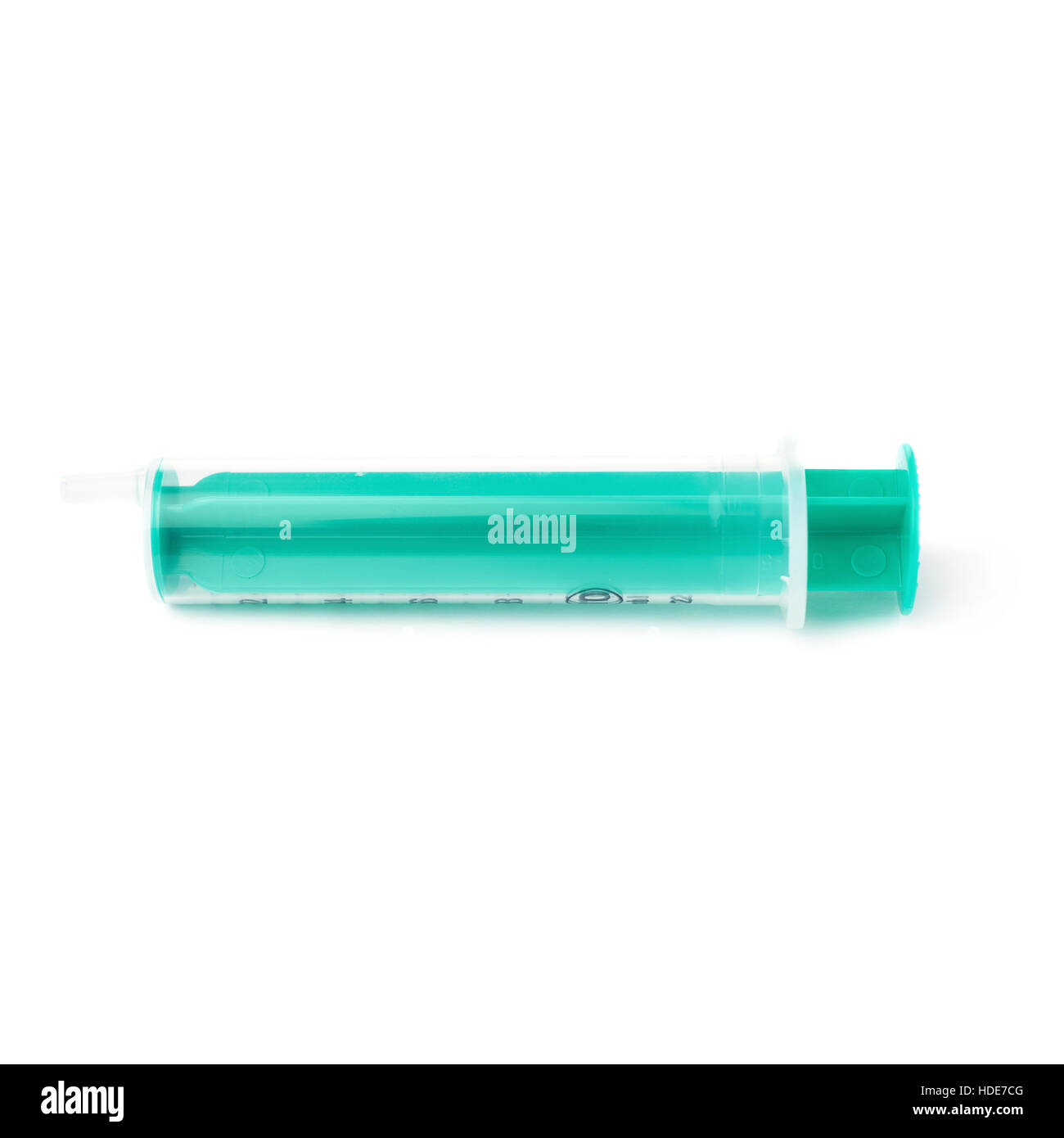 Medical syringe without needle isolated over white background Stock Photo