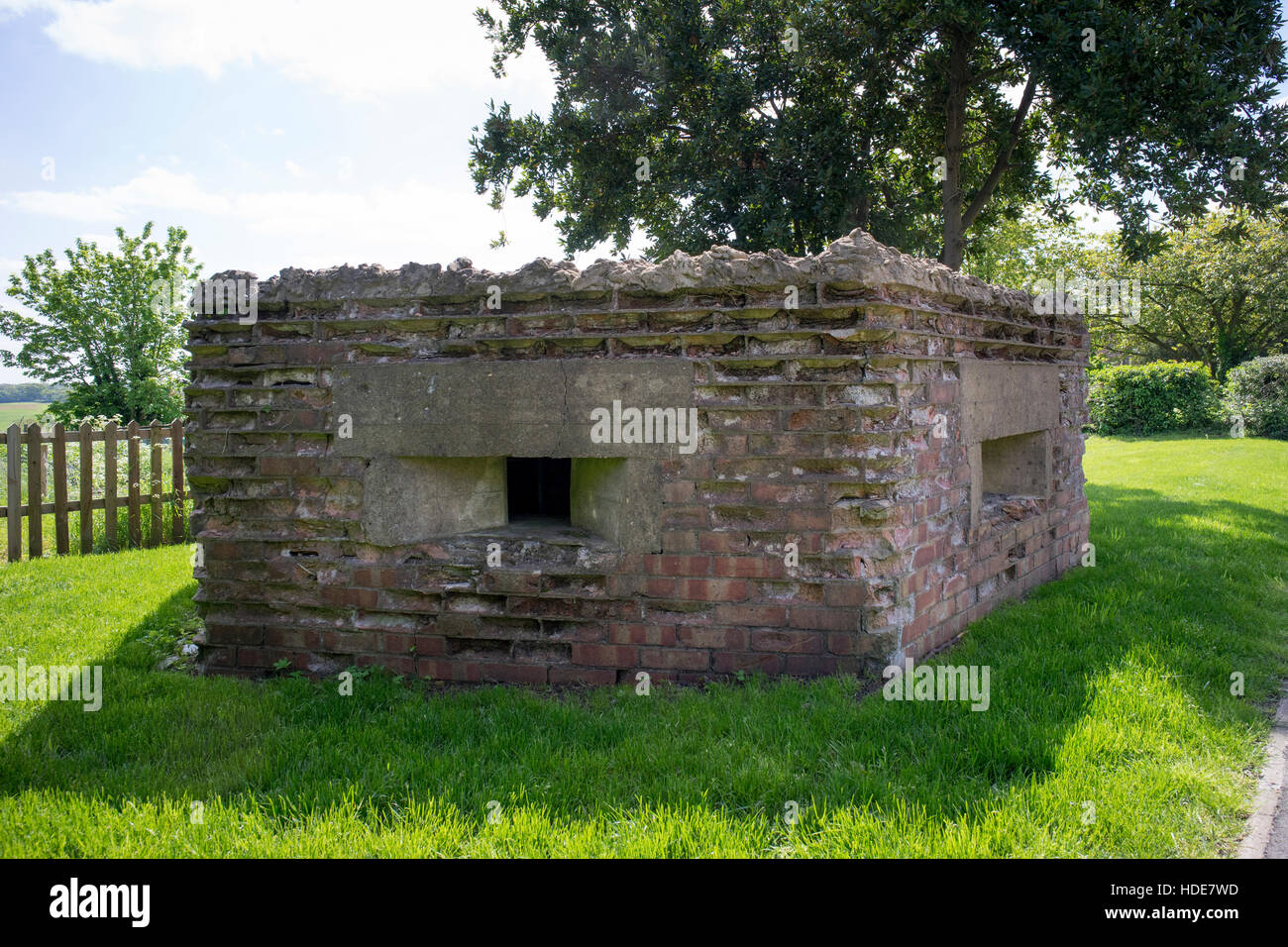 Pill Box from World War II located in Hertfordshire, good example, well