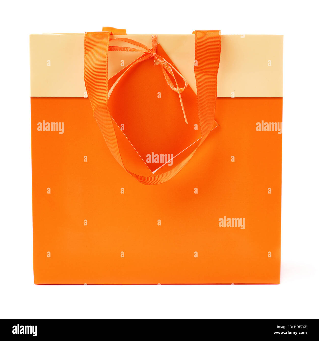 Shopping or gift bag isolated over the white background Stock Photo