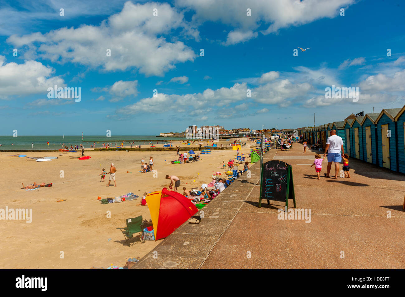 promrnade at Minnis bay north kent Stock Photo Alamy
