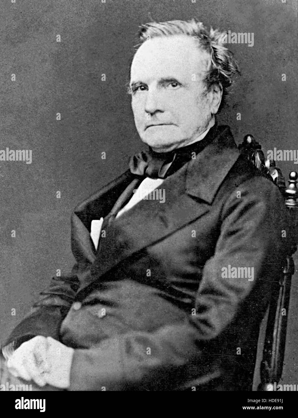 Charles Babbage, English mathematician, philosopher and inventor Stock Photo