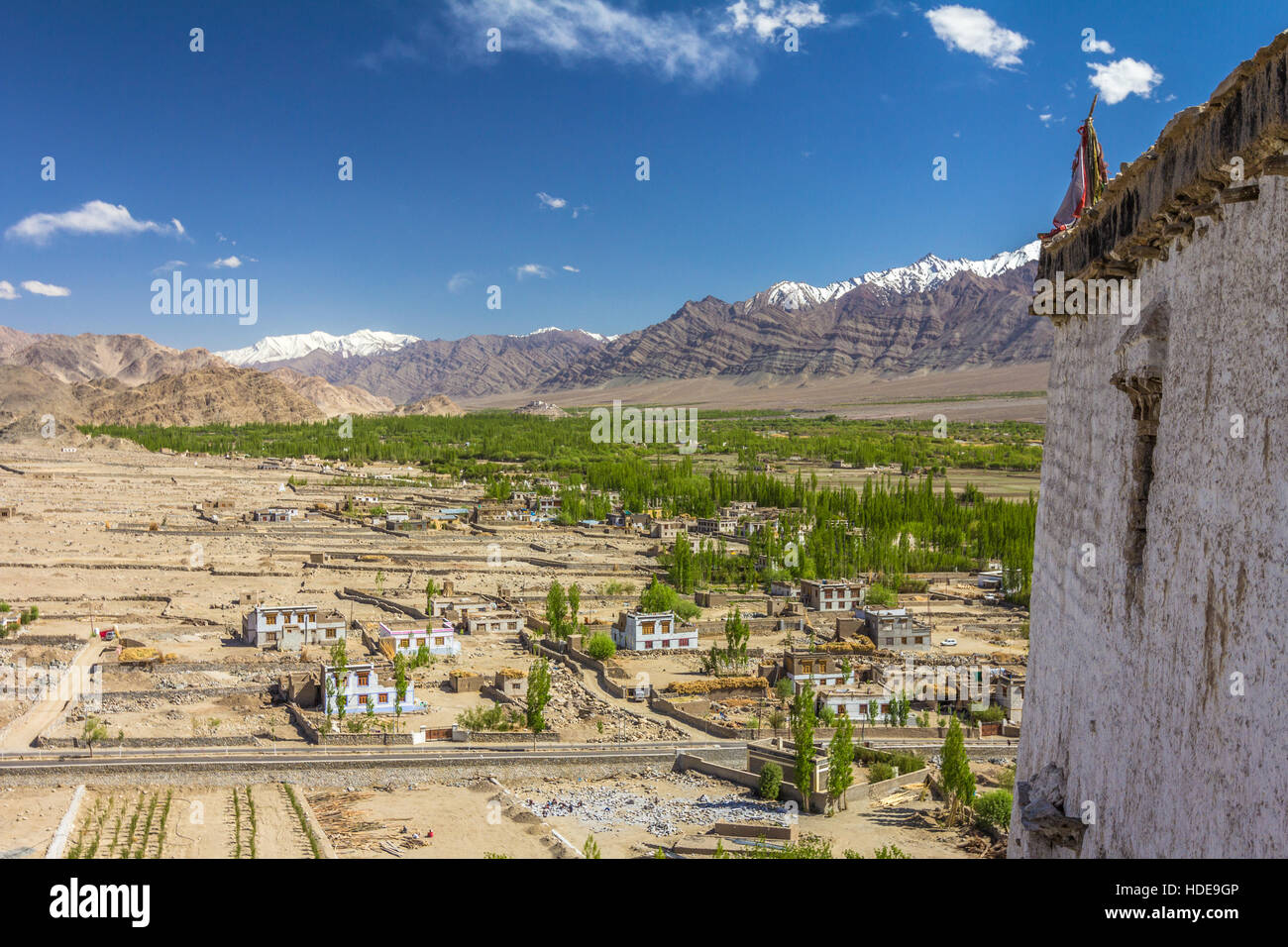View of Leh Ladakh in Kashmir Stock Photo
