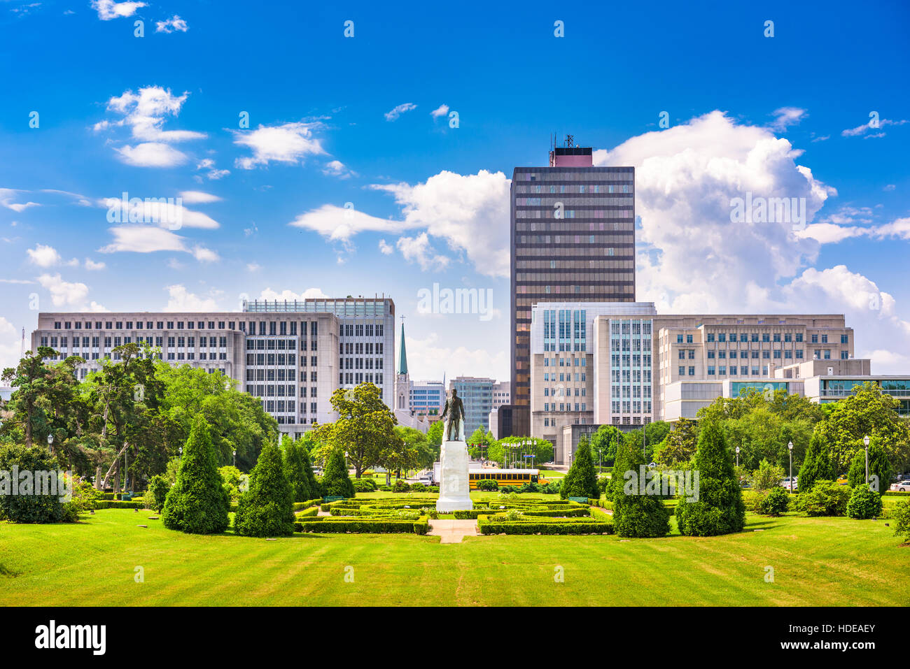 Baton Rouge, Louisiana, USA skyline from Louisiana State Capitol. Stock Photo