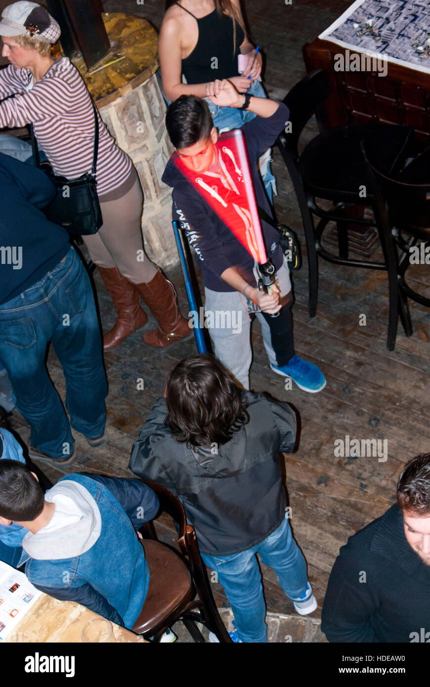 Athens, Greece. 10th Dec, 2016. The first Athens STAR WARS Day organised today from 'Street Production' for all Greek fans of the franchise of STAR WARS. © Dimitrios Sotiriou/Pacific Press/Alamy Live News Stock Photo