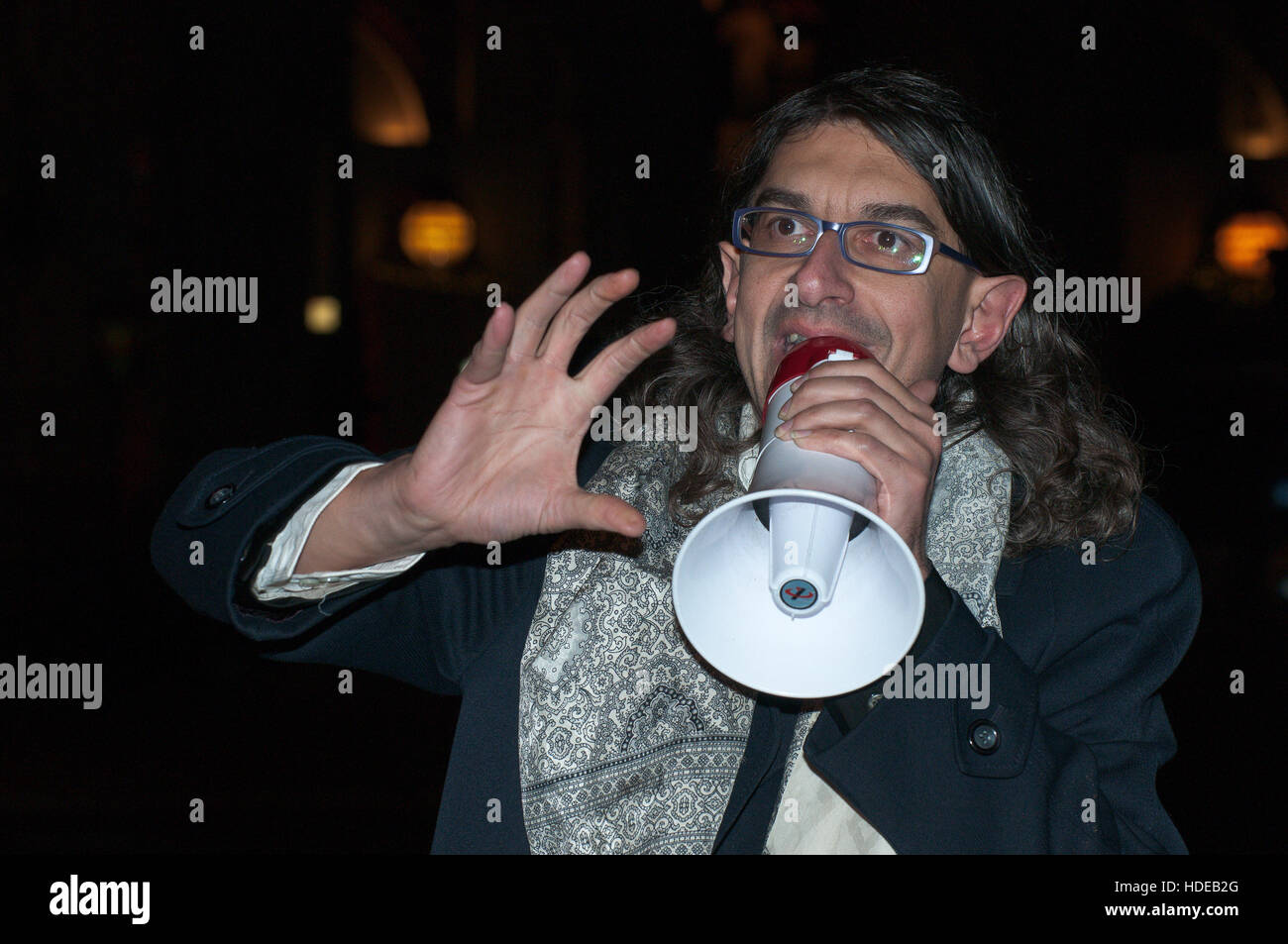 Roma Italy 10th Dec 2016 The Television Disturber Gabriele Paolini Protested During The Fourth Day Of The Roma Fiction Fest 2016 C Andrea Bracaglia Pacific Press Alamy Live News Stock Photo Alamy
