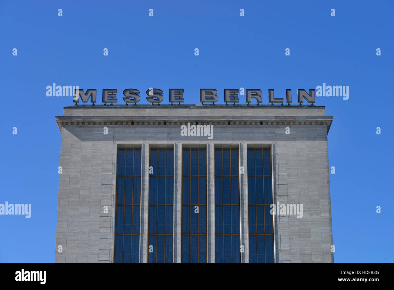 Messehallen am Funkturm, Hammarskjoeldplatz, Westend, Charlottenburg, Berlin, Deutschland Stock Photo
