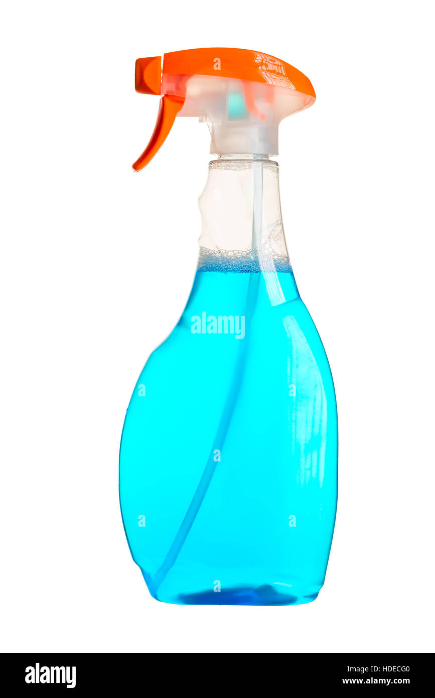 spray bottle of window cleaner isolated on a white background closeup Stock Photo Alamy