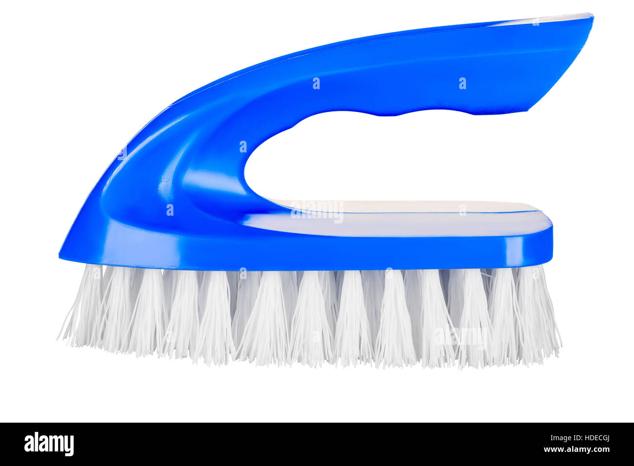 blue a brush for cleaning close-up isolated on white background Stock ...