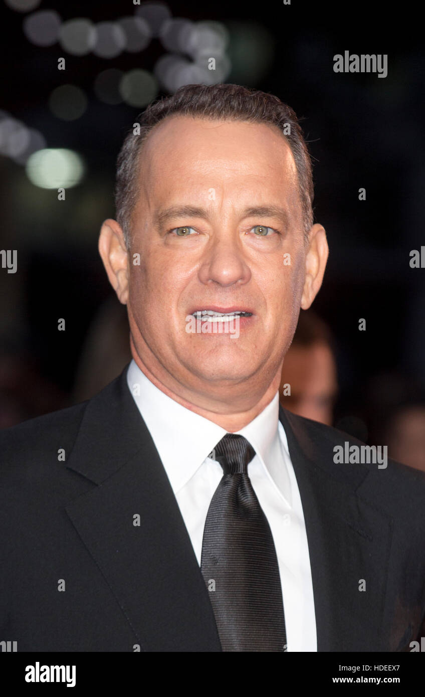 Tom Hanks attends the Closing Night Gala European Premiere of 'Saving Mr Banks' during the 57th BFI London Film Festival. 2013 Stock Photo