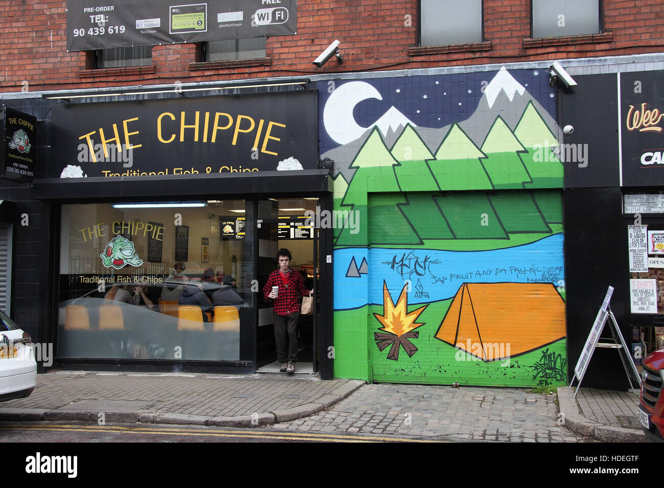 The Chippie in Belfast City Centre Stock Photo