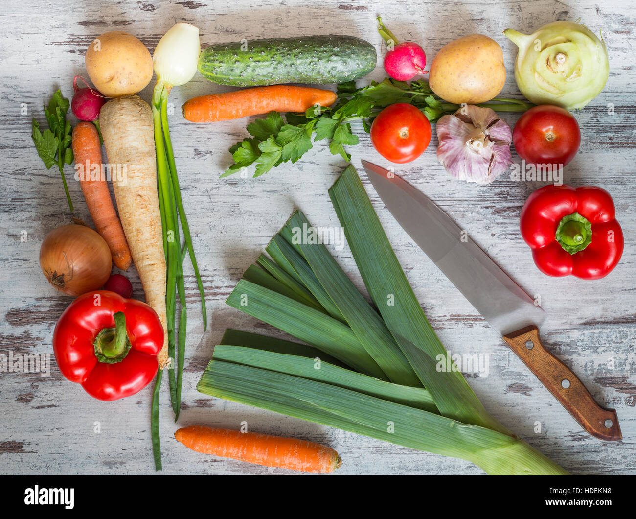 Fresh organic vegetables Healthy Food background Stock Photo - Alamy