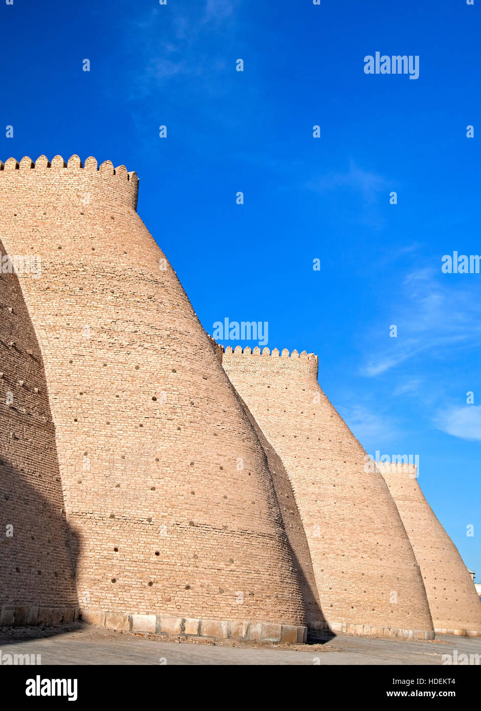Medieval walls of Bukhara, Uzbekistan, town on a Silk Road Stock Photo