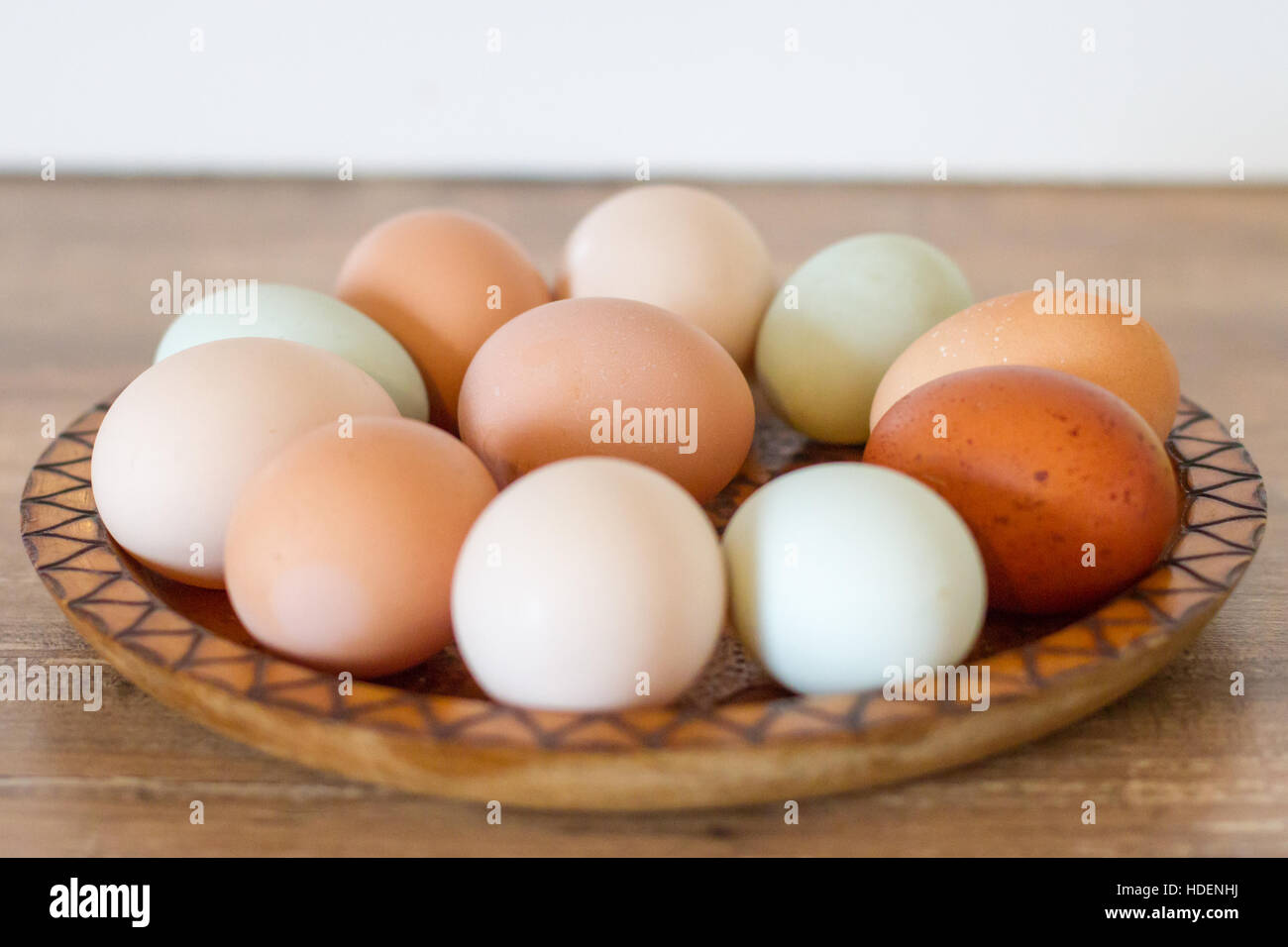 Free range chicken eggs Stock Photo Alamy