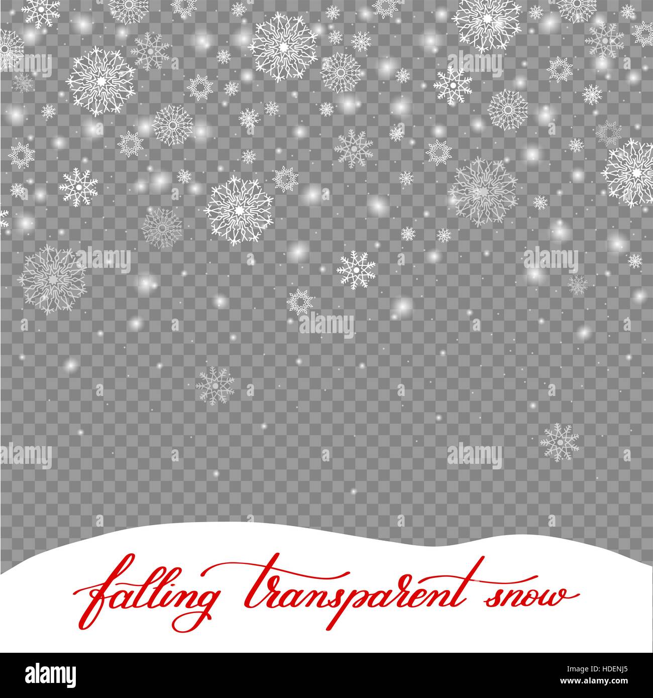 falling christmas decoration snow isolated on transparent backgr Stock ...