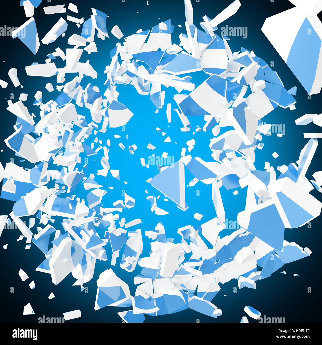 Cracks blue target abstract background Stock Photo Alamy