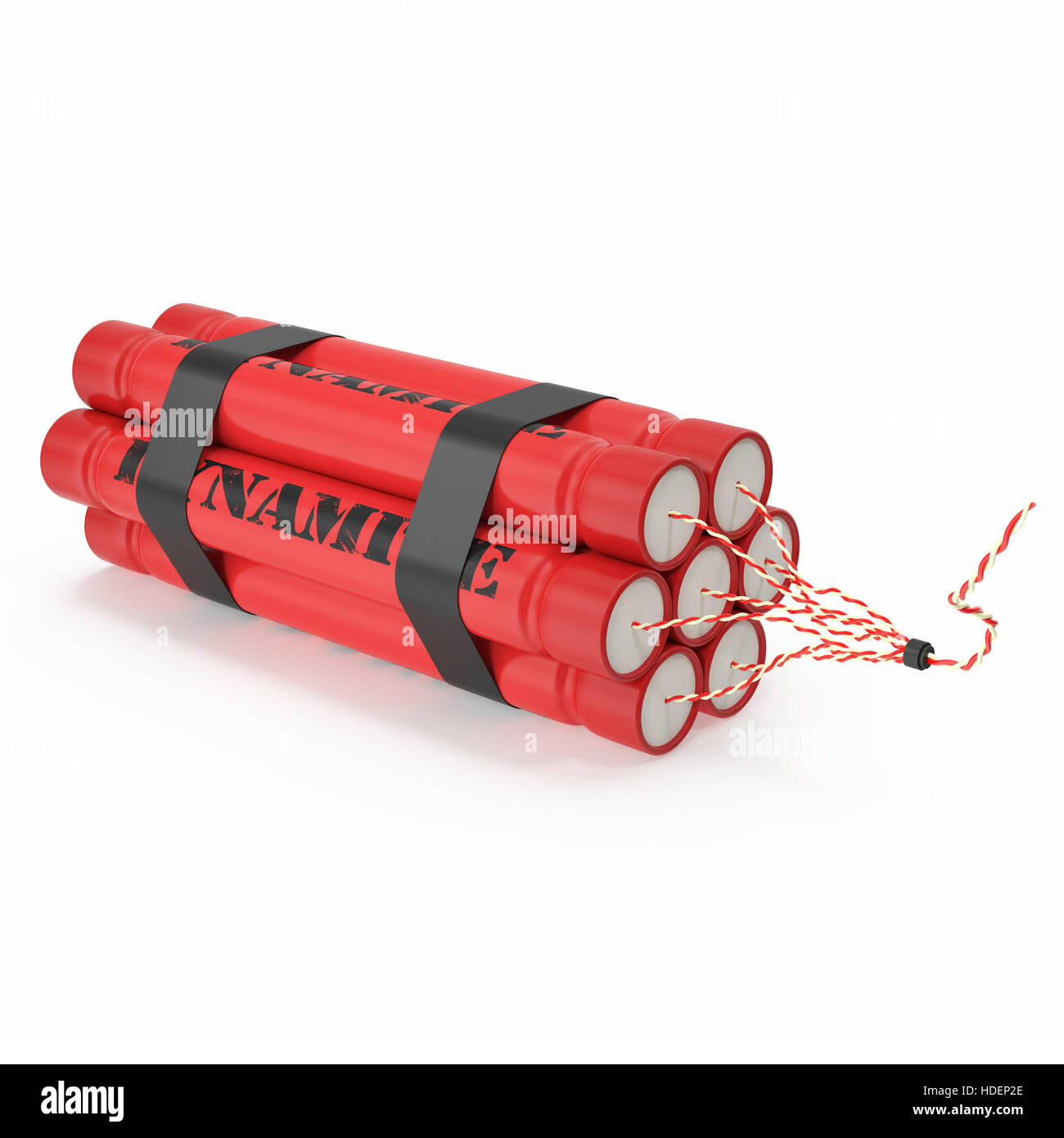 Tnt Dynamite Bomb Isolated On White Background Stock Photo Alamy