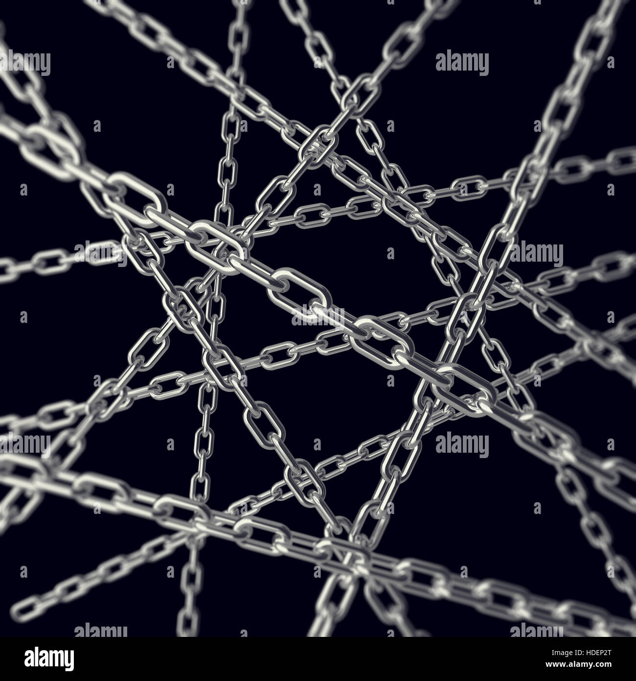 Tangled chain isolated on white background Stock Photo Alamy