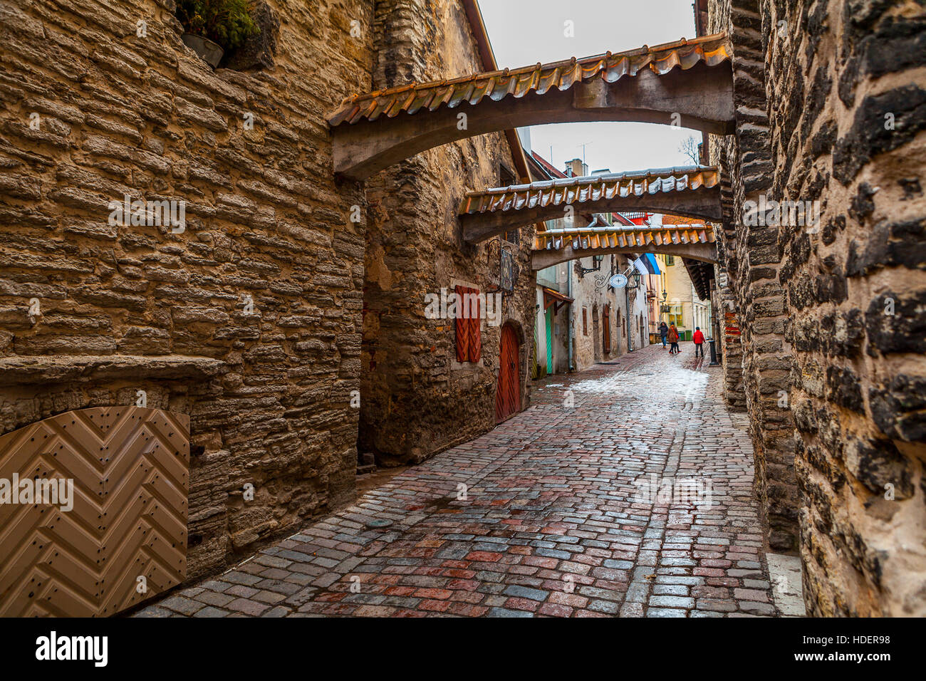 Katarina passage (St. Catherine's Passage) in Tallinn, Estonia Stock Photo