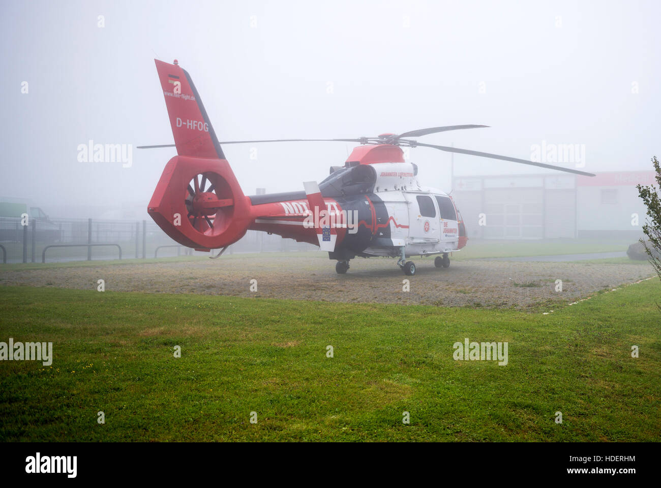 Ambulance Helicopter - Johanniter Luftrettung Stock Photo