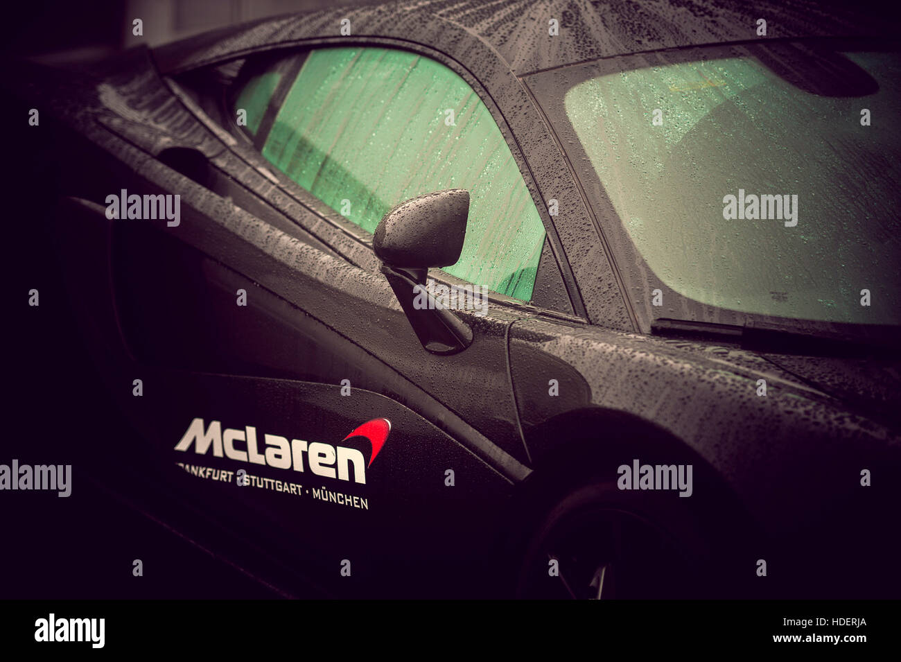 McLaren Sportscar Detail - McLaren Germany Stock Photo