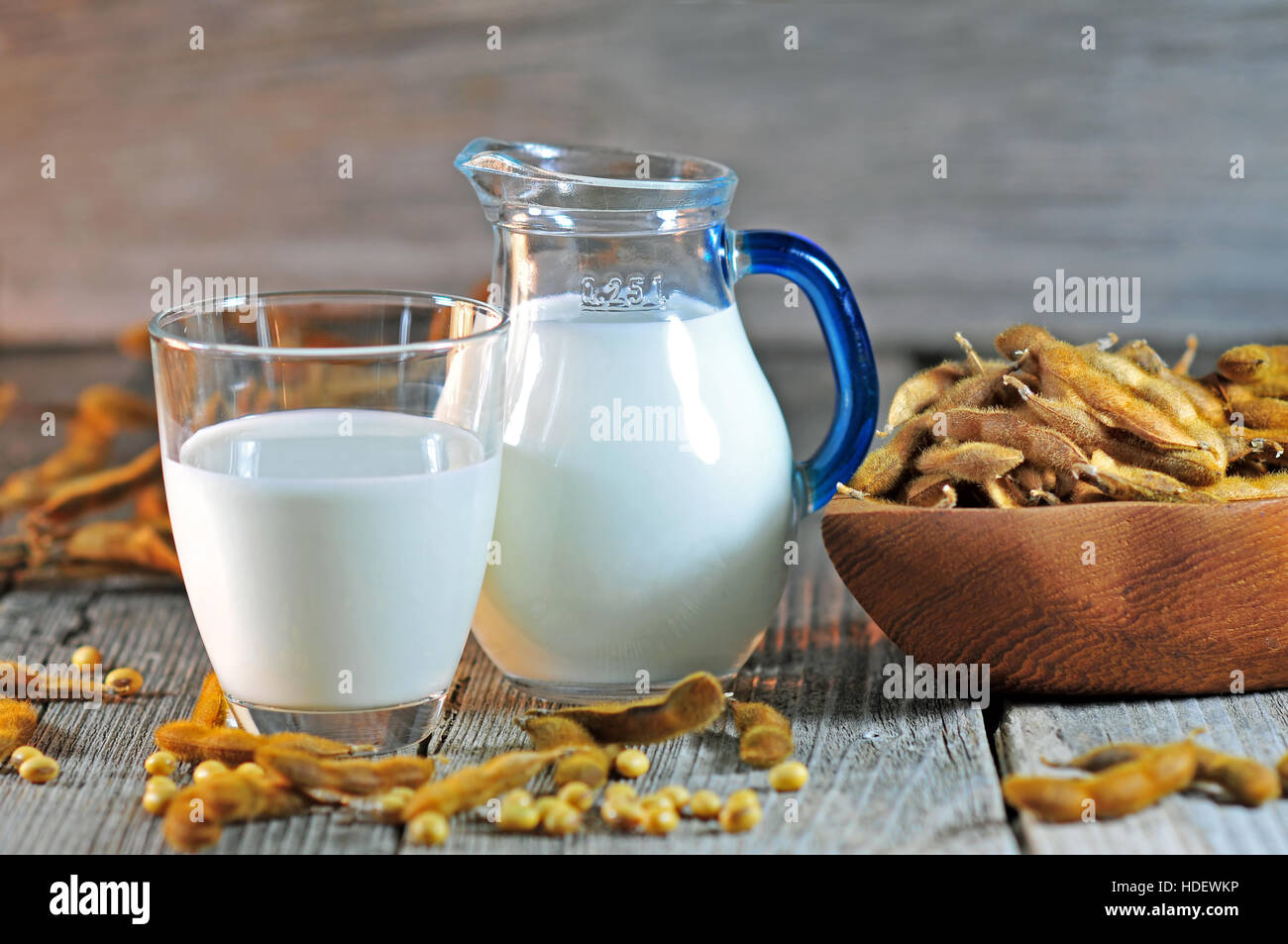 Close-up Of Soy Milk Jar. by Stocksy Contributor Martí Sans - Stocksy