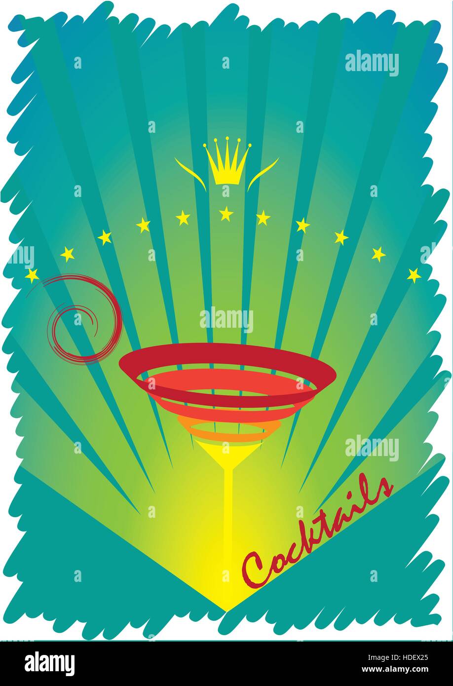 The king of cocktails.Abstract vector illustration Stock Vector