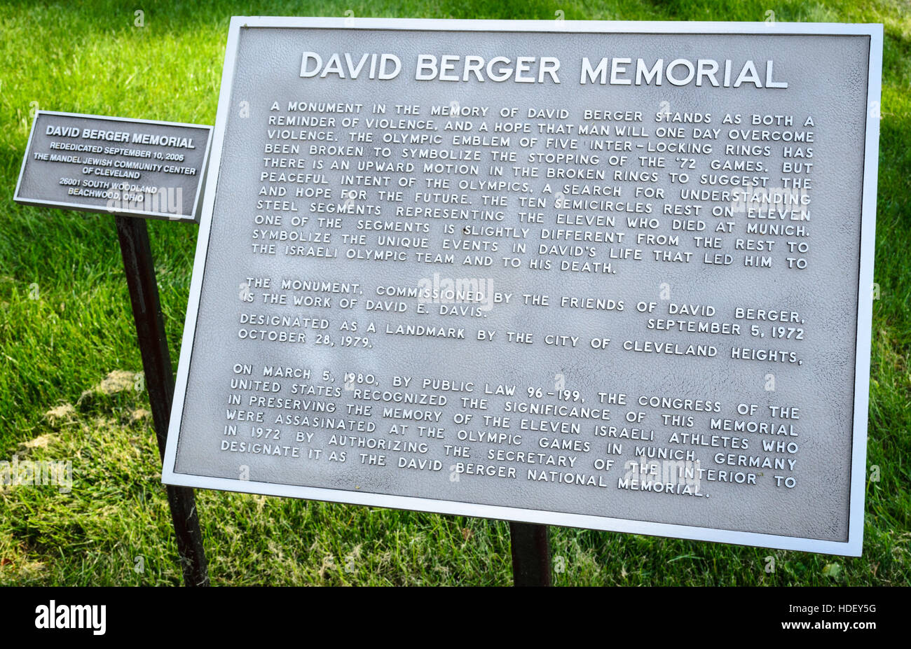 David Berger National Memorial Stock Photo