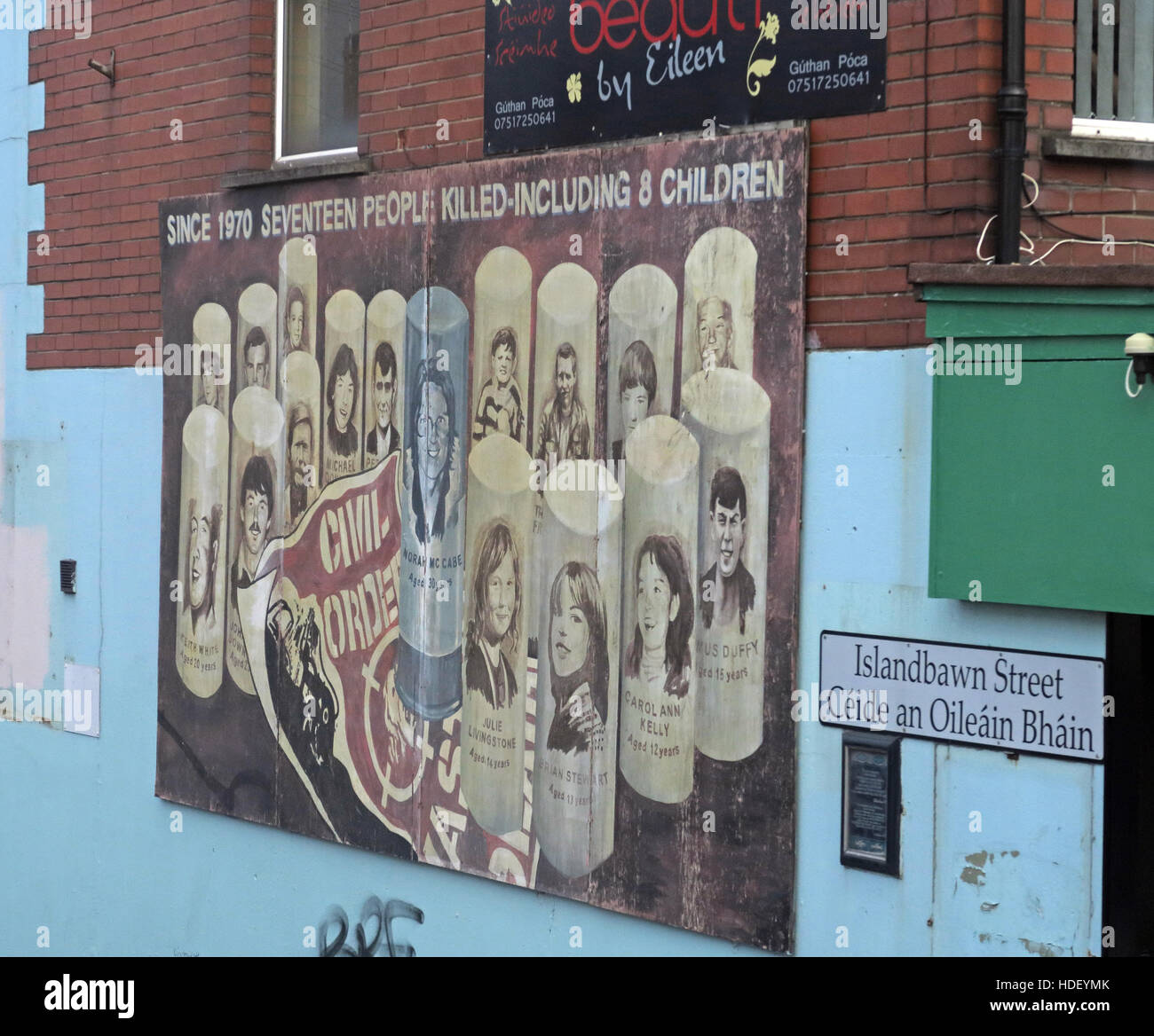 Civil Order mural,West Belfast,Northern Ireland, UK Stock Photo