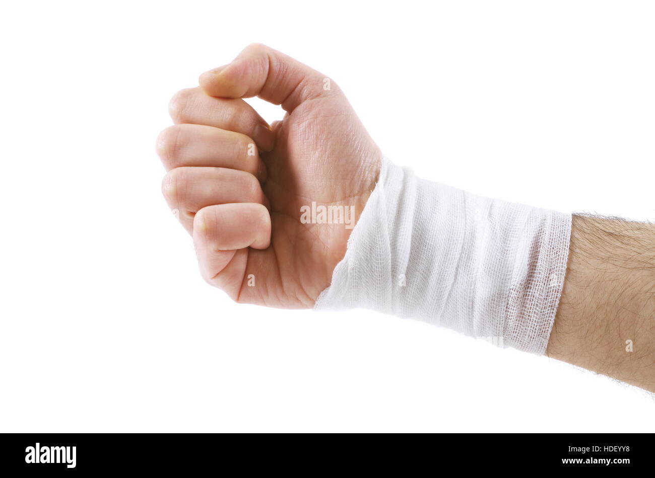 male hand with the bandage Stock Photo Alamy
