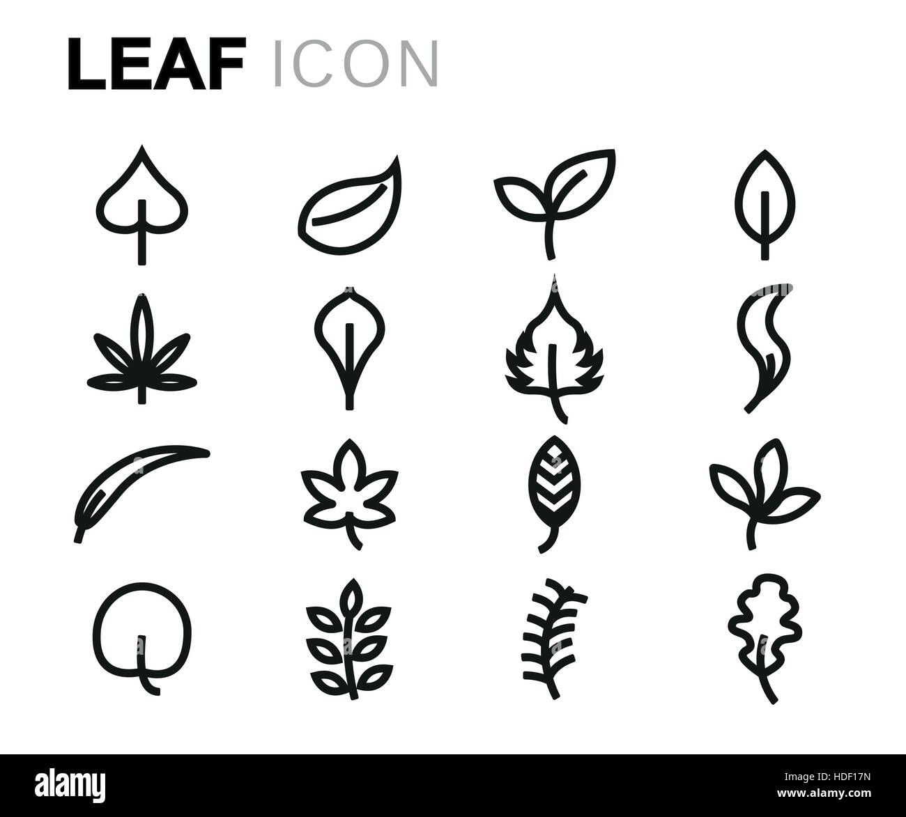 Maple leaf icons set Stock Vector Images - Alamy