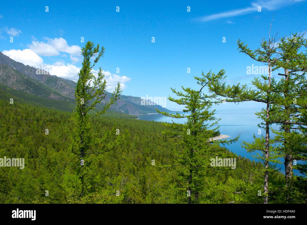 Mountains on Lake Baikal Stock Photo