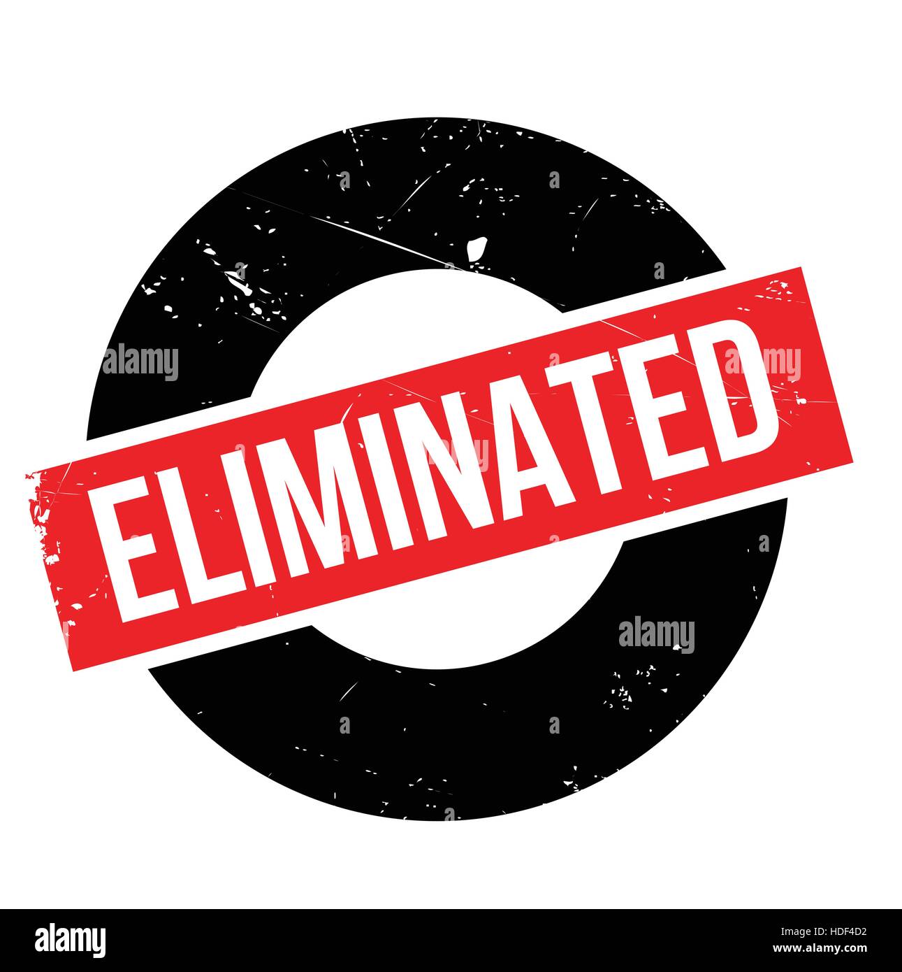 Eliminated rubber stamp. Grunge design with dust scratches. Effects can be easily removed for a clean, crisp look. Color is easily changed. Stock Vector