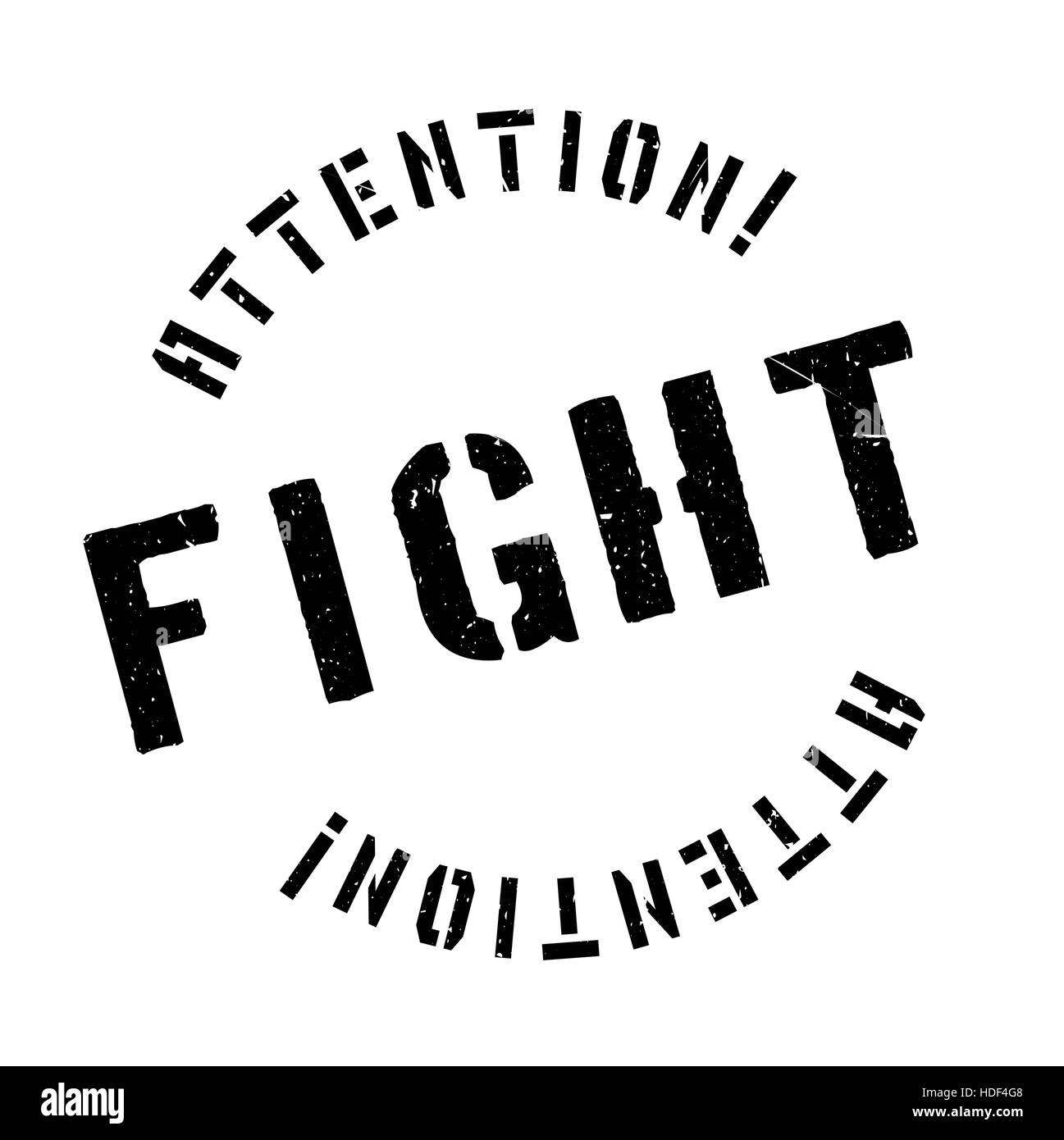Fight rubber stamp. Grunge design with dust scratches. Effects can be easily removed for a clean, crisp look. Color is easily changed. Stock Vector