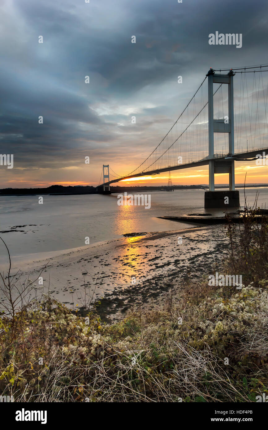 Severn Bridge at Beachley, Gloucestershire, UK Stock Photo Alamy
