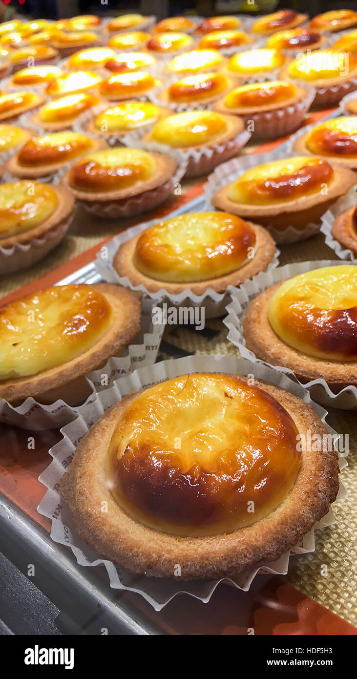 Delicious baked Cheese Tart Stock Photo
