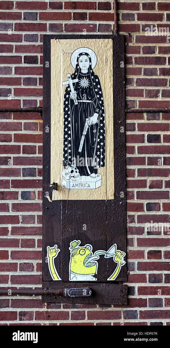 Painted Art Mural in the Historic Seaside Town of Asbury Park New