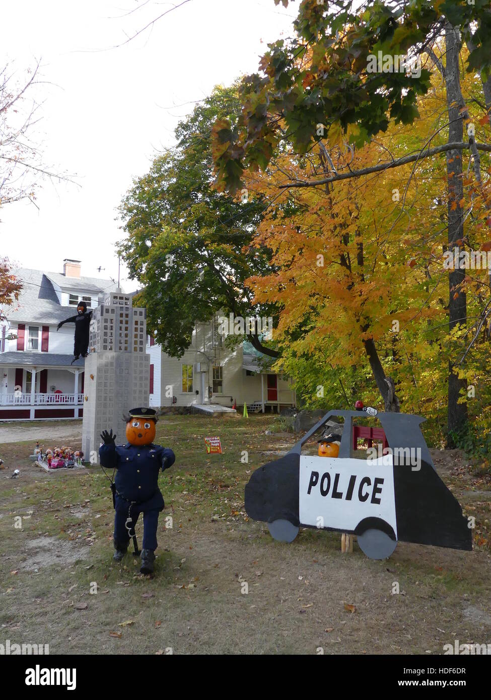 Pumpkin Police, Jackson NH Stock Photo Alamy