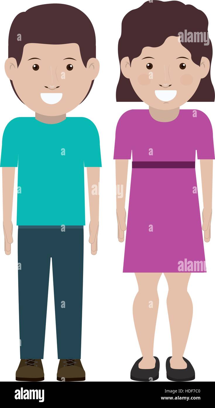 Girl and boy cartoon design Stock Vector Image & Art - Alamy