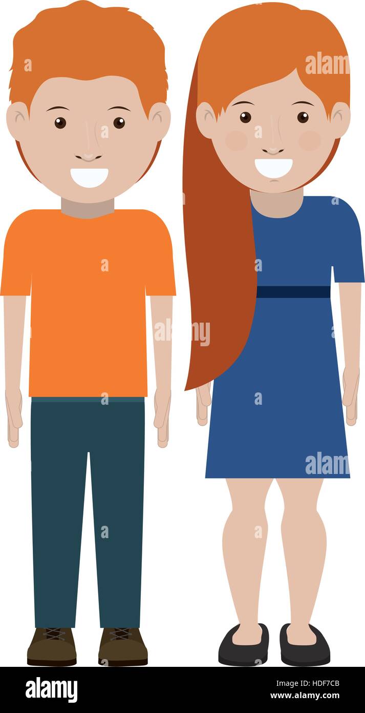 Girl and boy cartoon design Stock Vector Image & Art - Alamy