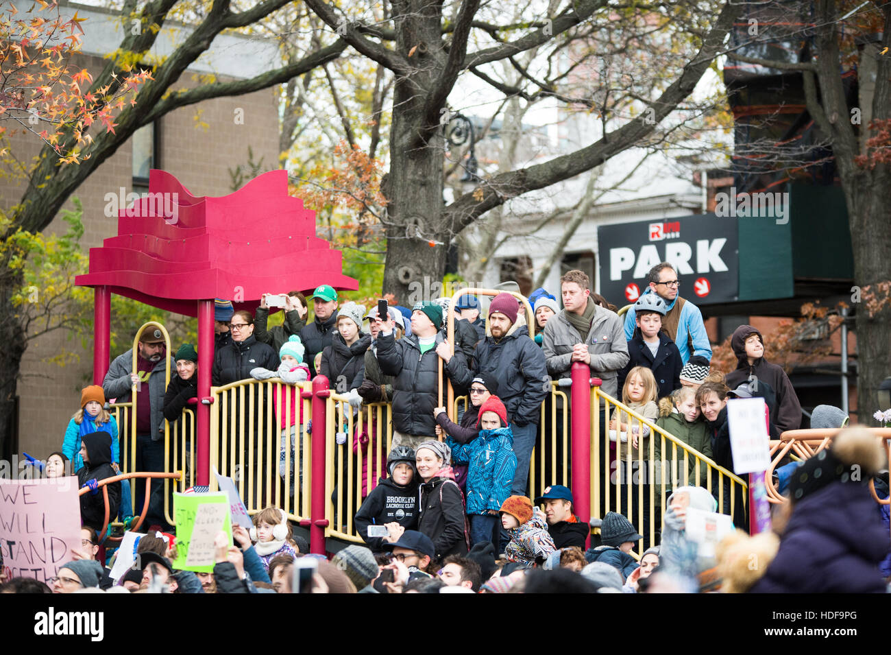 Anti-Hate Rally in Adam Yauch Park Stock Photo - Alamy
