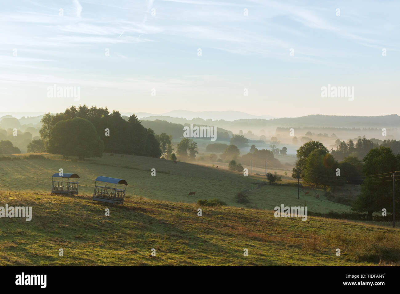 Sunrise in French scenic landscape Stock Photo Alamy