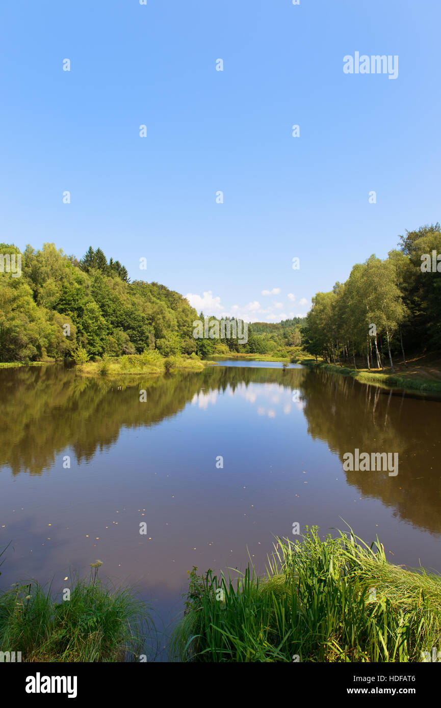 drainage-basin lake in Treignac in France  Stock Photo