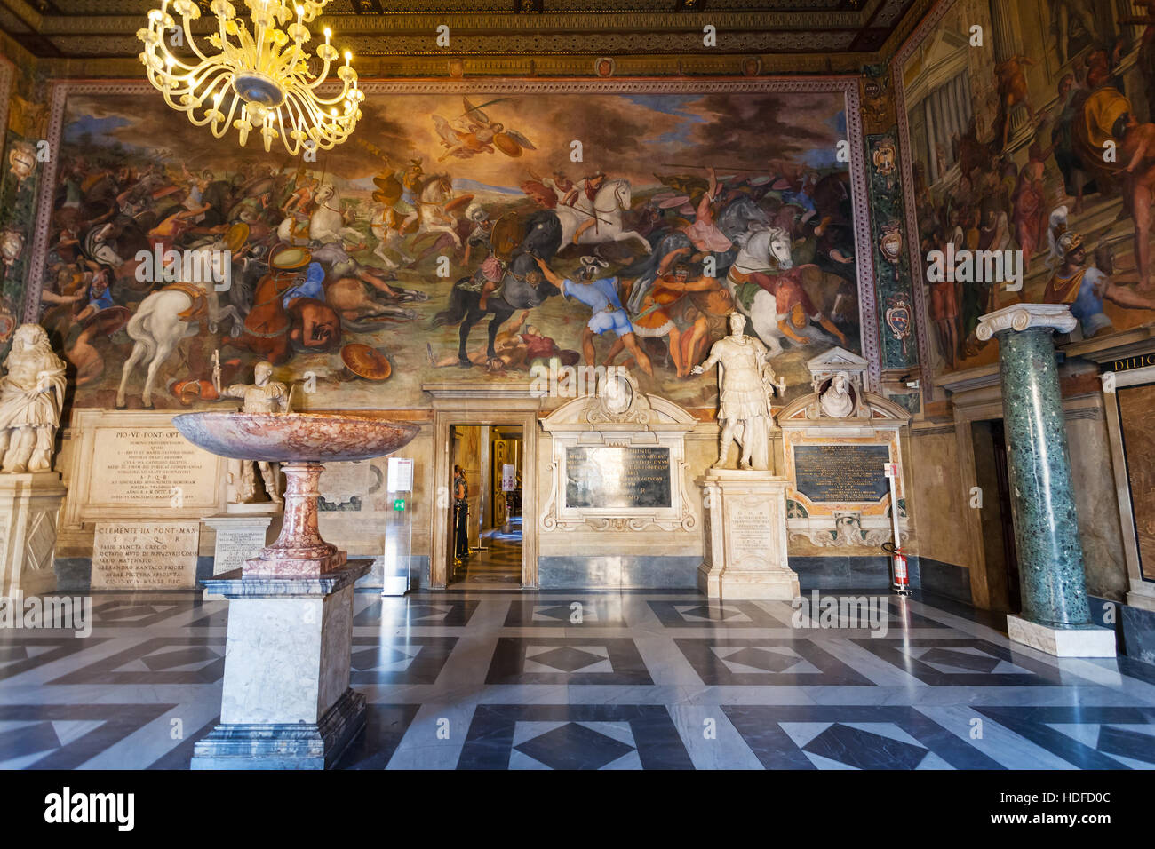 ROME, ITALY - OCTOBER 31, 2016: interior of Capitoline Museums in Palazzo dei Conservatori (Palace of the Conservators) in Rome city. Art and Archeolo Stock Photo