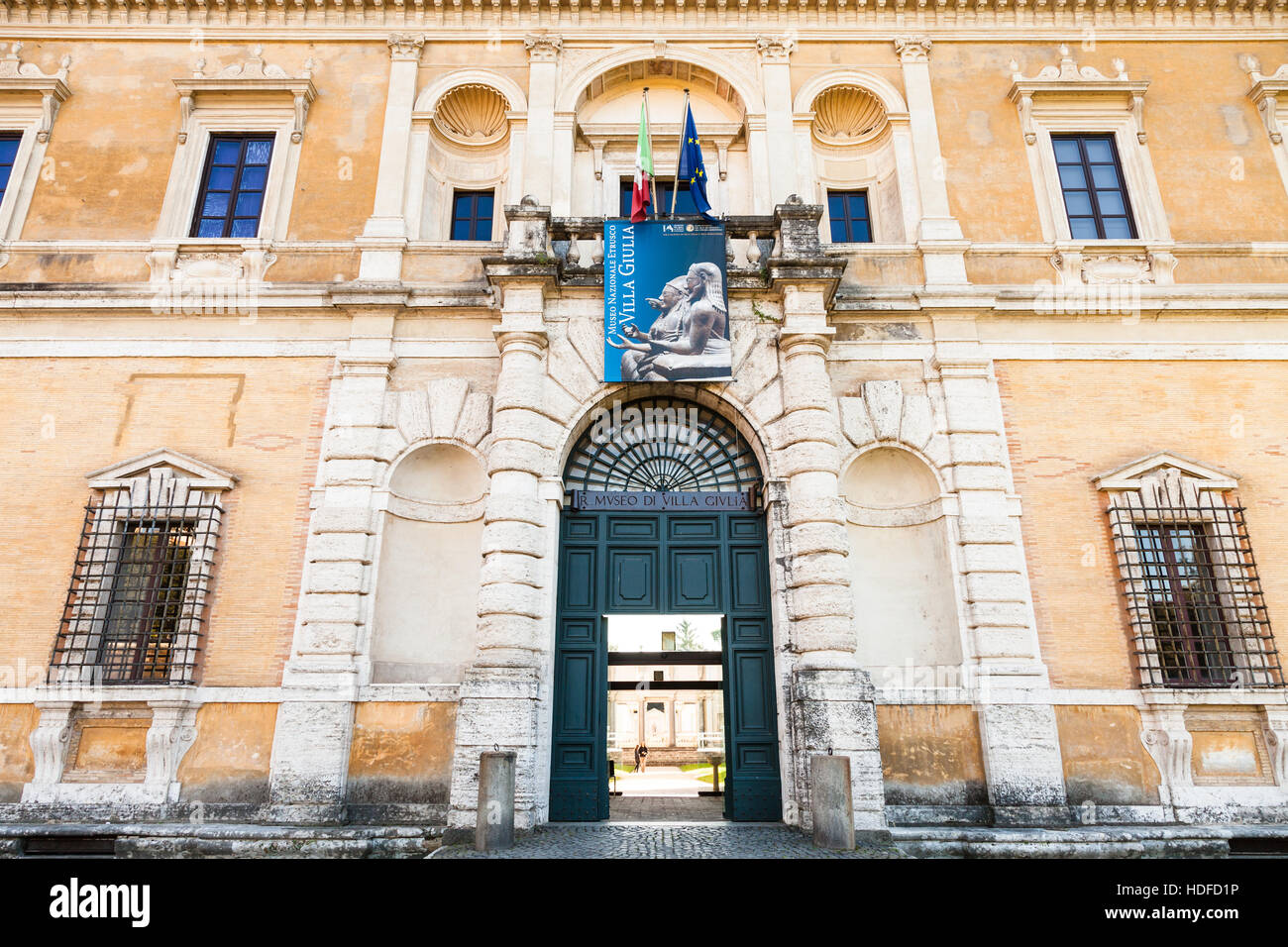 ROME, ITALY - NOVEMBER 1, 2016: front view of Villa Giulia, houses Museo Nazionale Etrusco (National Etruscan Museum), big collection of Etruscan art Stock Photo