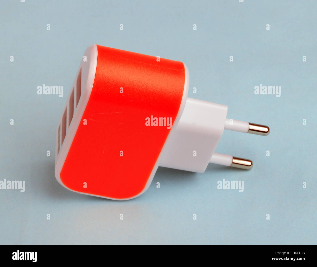 USB Port Wall Charger Stock Photo