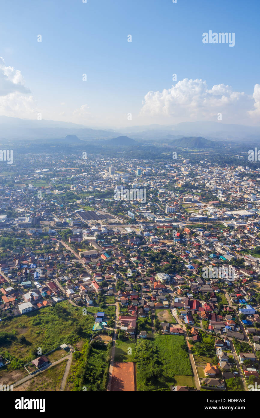 Chiang rai cityscape aerial view, Thailand Stock Photo - Alamy