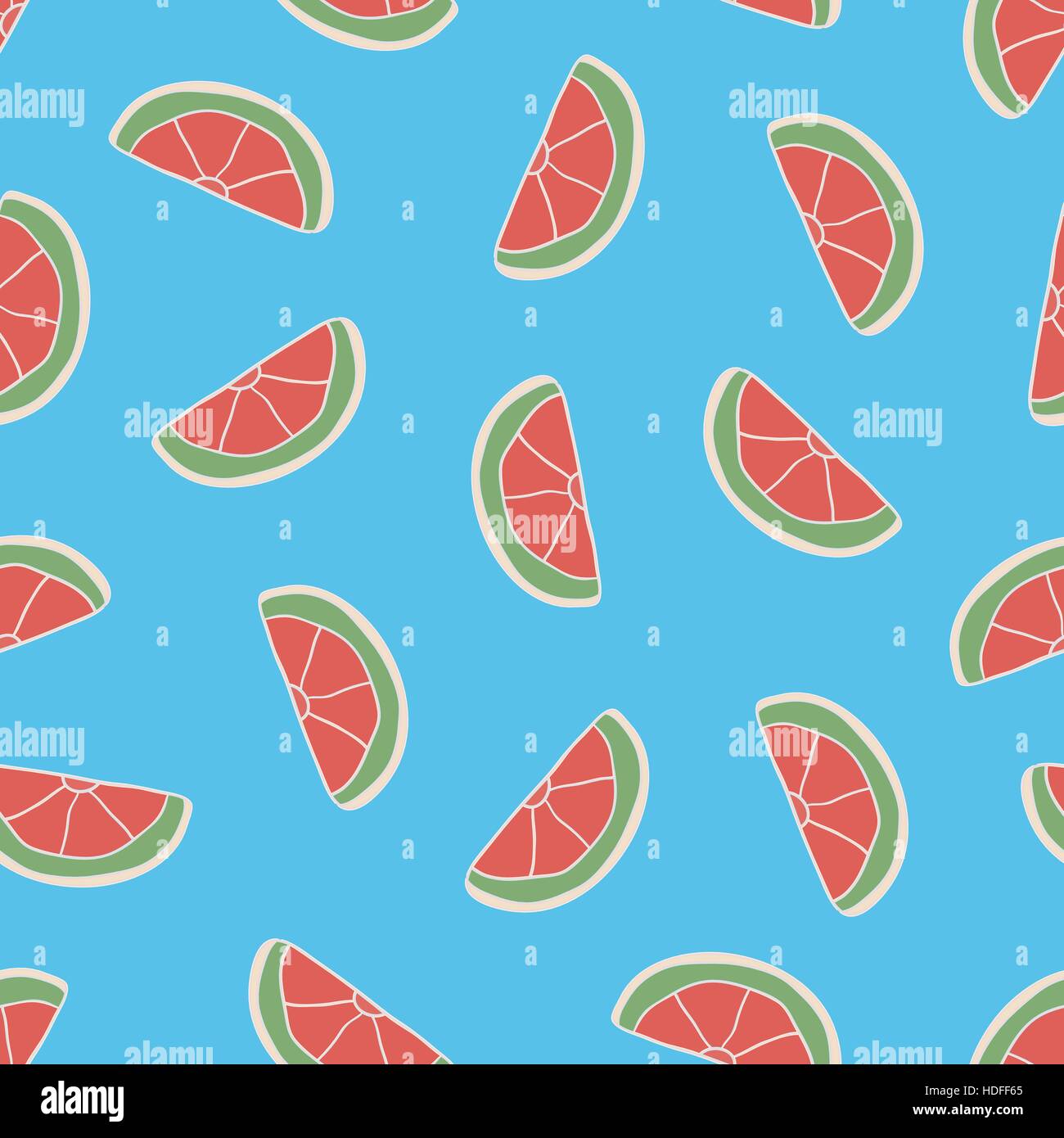 Vector seamless pattern with hand drawn lemon slices. Beautiful design ...
