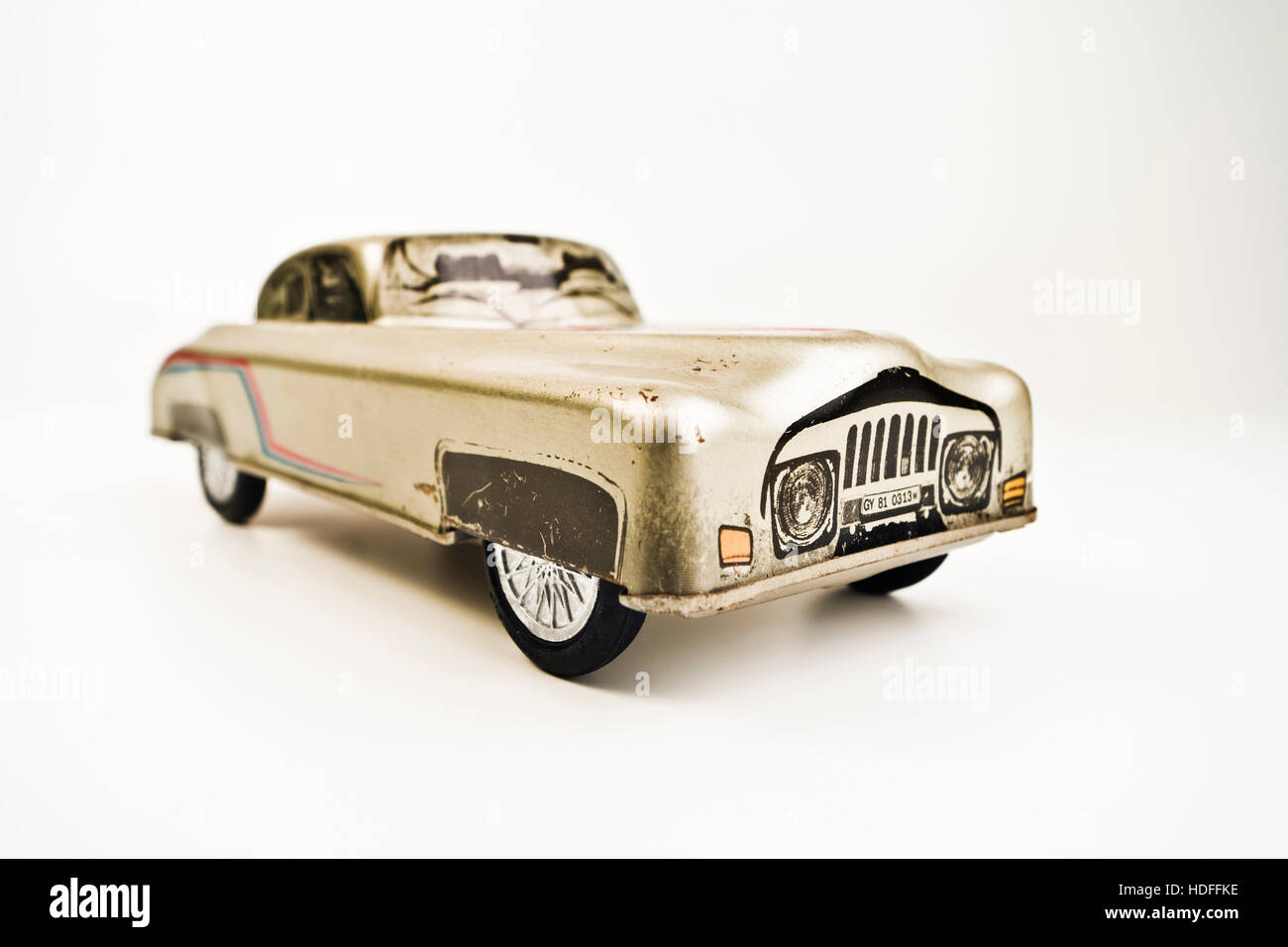 Old tin toy car Stock Photo