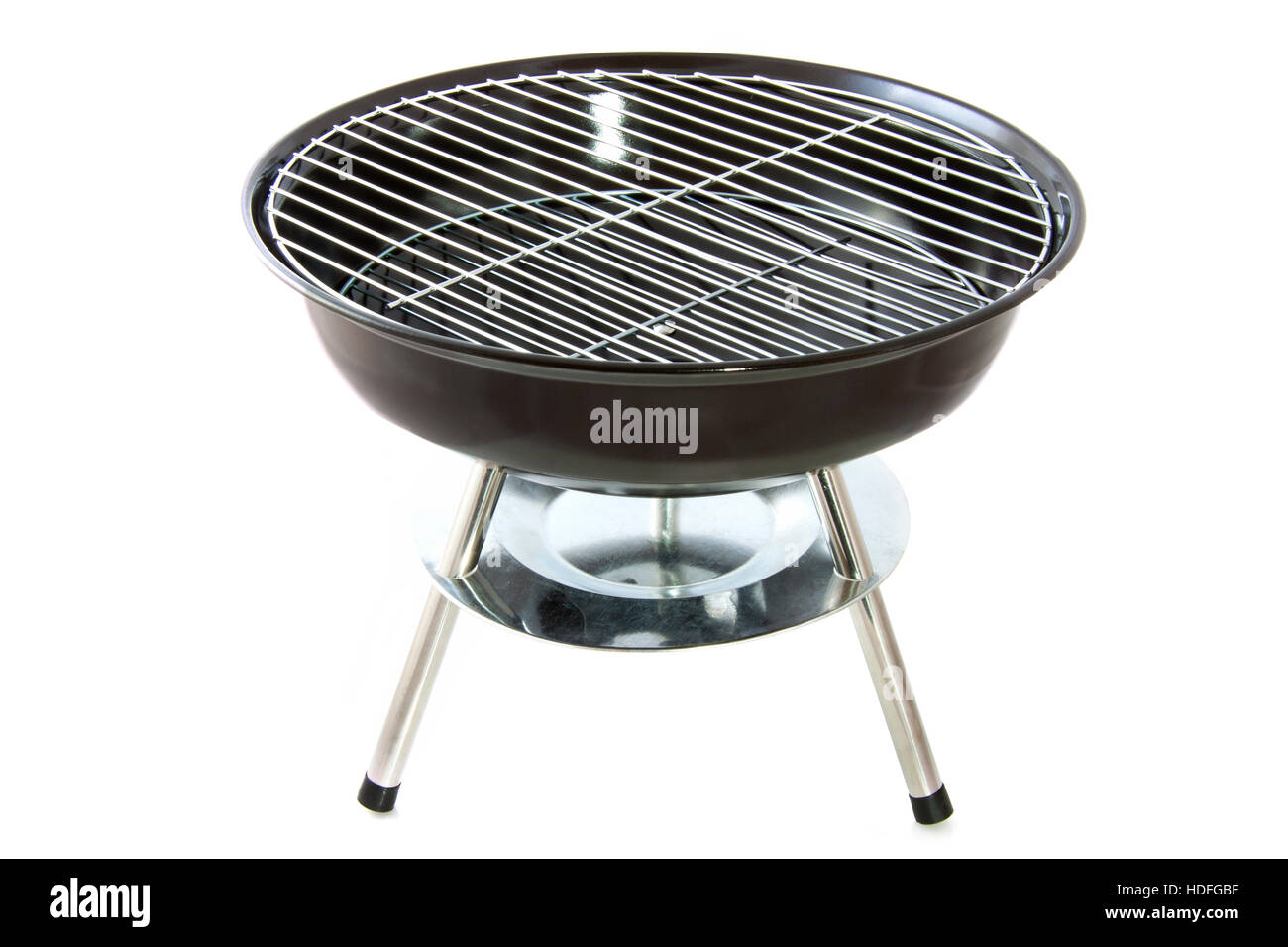 Black new bbq isolated on a white background Stock Photo